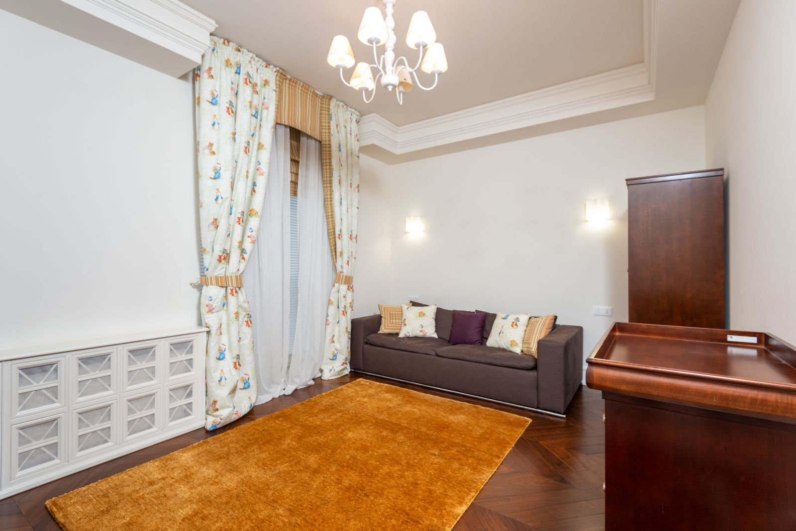 Bright living room in an owned family home